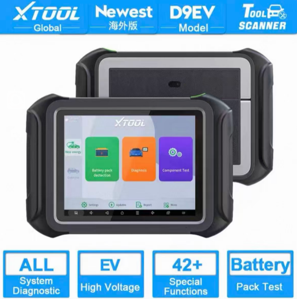 XTOOL D9EV New Energy Vehicle Full System Diagnostic Tool - Global Version, 42+ Functions, Battery Pack Test XTOOL 朗仁 D9EV 新能源汽车全系统诊断仪 - 海外版 42+功能 电池包检测 汽车诊断首选