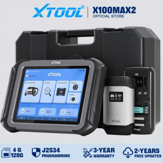 XTOOL X100MAX2 Overseas Version Key Programming & Anti-Theft Matching Tool - J2534, 4G+128G 朗仁 海外版 X100MAX2 多语言钥匙匹配编程/防盗匹配仪 - J2534协议 4G+128G