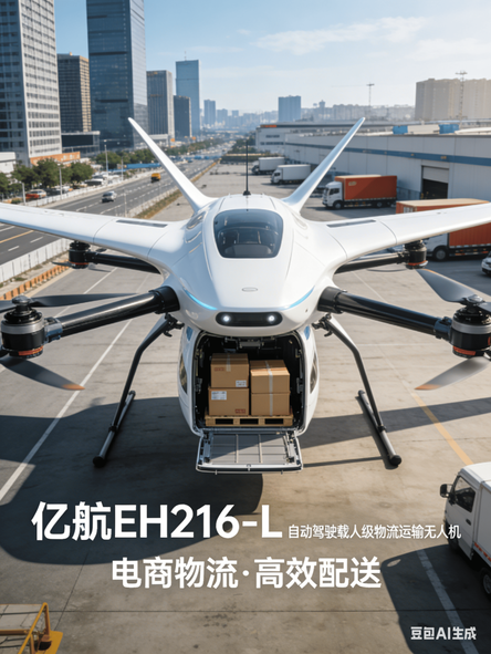 亿航EH216-L 自动驾驶载人级物流运输无人机
