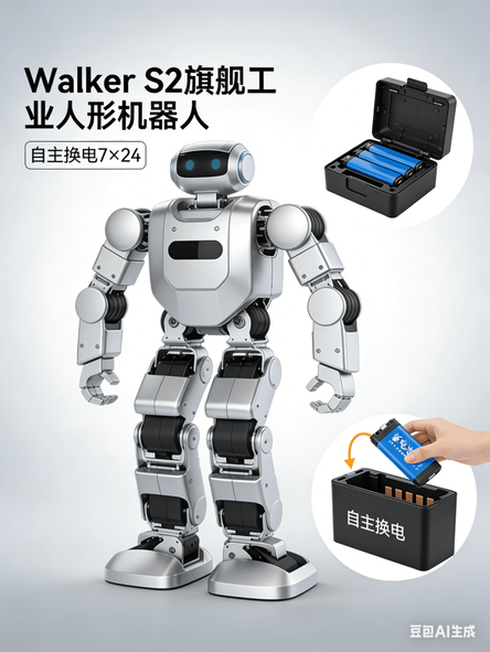 优必选Walker S2 旗舰工业人形机器人 自主换电7×24