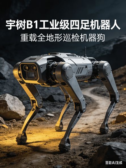 宇树B1 工业级四足机器人 重载全地形巡检机器狗