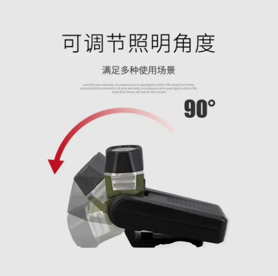 SUNREI H300 Motion Sensor Clip-On Hat Light - 290 Lumens, 6500K COB, 93h Runtime, Type-C Rechargeable, IPX5, 120° Adjustable 山力士 H300 智能感应夹帽灯 - 290流明 6500K暖白光 续航93小时 Type-C充电 IPX5防水 120°可调节 - Image 2