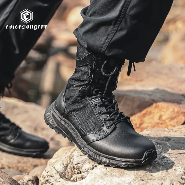 EmersonGear Viper Tactical Boots - Lightweight, Breathable, High-Top with Side Zipper, Top Grain Leather, for Hiking & Desert 爱默生 蝰蛇战术靴 - 轻量透气 高帮侧拉链 头层牛皮 徒步沙漠作战靴 - Image 3