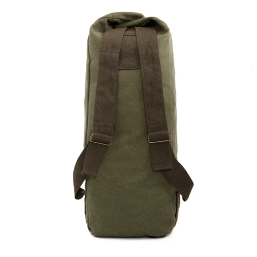 Free Soldier Outdoor Military Canvas Backpack Barrel Bag - Large Size, 81cm Height, Tactical Hiking & Travel Rucksack 自由兵 户外军迷帆布双肩背包桶包 - 大号 高81cm 战术登山旅行背囊挎包 - Image 3