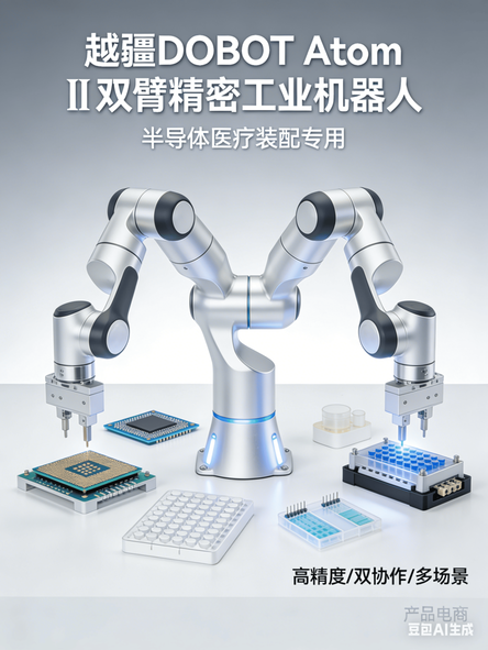 越疆DOBOT Atom Ⅱ 双臂精密工业机器人 半导体医疗装配