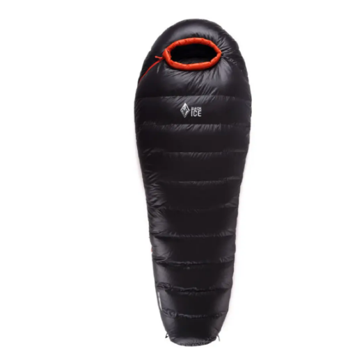 BLACK ICE B400 Envelope Down Sleeping Bag - 90% Grey Duck Down, 650+ Fill Power, 400g Fill, Comfort 7°C, Mummy-Style for Camping & Backpacking 黑冰 B400 信封式羽绒睡袋 - 90%灰鸭绒 650+蓬松度 400g充绒量 舒适温标7℃ 木乃伊式