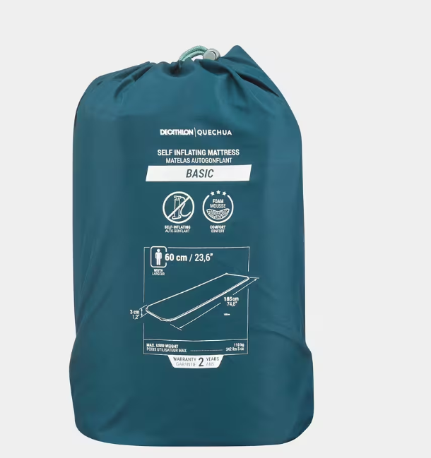 Decathlon Quechua Single Inflatable Sleeping Pad - Lightweight, Compact, for Camping & Summer Use 迪卡侬 Quechua 单人充气垫 轻便易携 露营夏季适用 - Image 2
